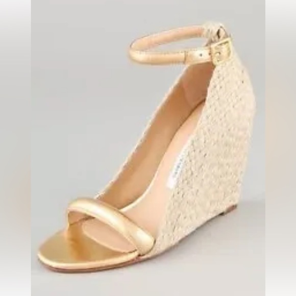 DVF Gold Tchad Espadrille Wedges in Original Box - Picture 5 of 5